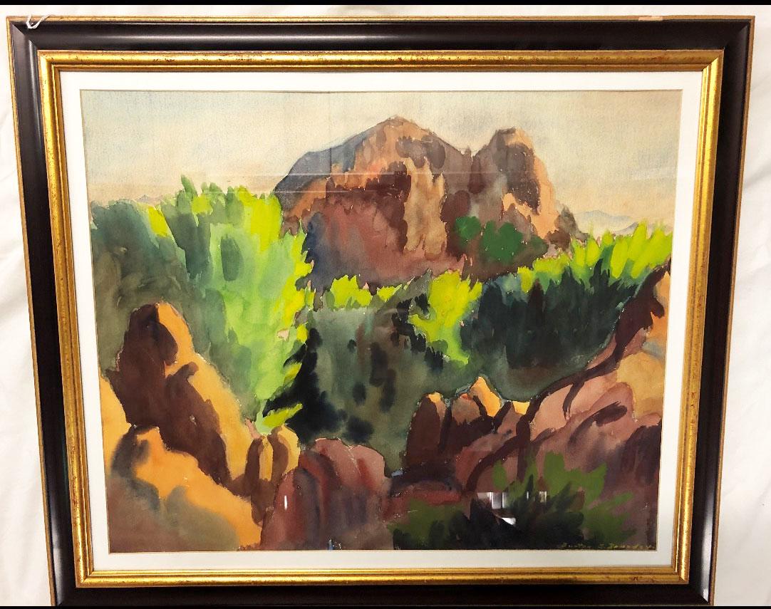 Burton S. Boundey (1879) "Near Prescott" Abstract (1 of 4)