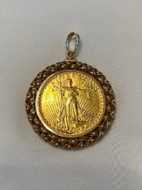 American Eagle Coin 14k Gold with Bezel (1 of 3)