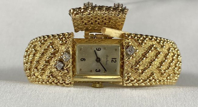14K Gold bracelet watch Diamonds, Donhall Gold Watch (1 of 3)