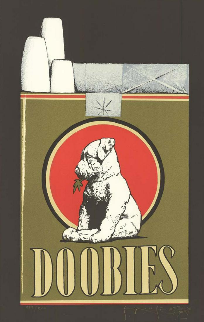 Doobies: Hand pulled lithograph on Rives BFK paper. The edition is numbered 1/500 to 500/500 and is hand signed by the artist. Includes certificate of authenticity. Stanley Mouse received his formal training a