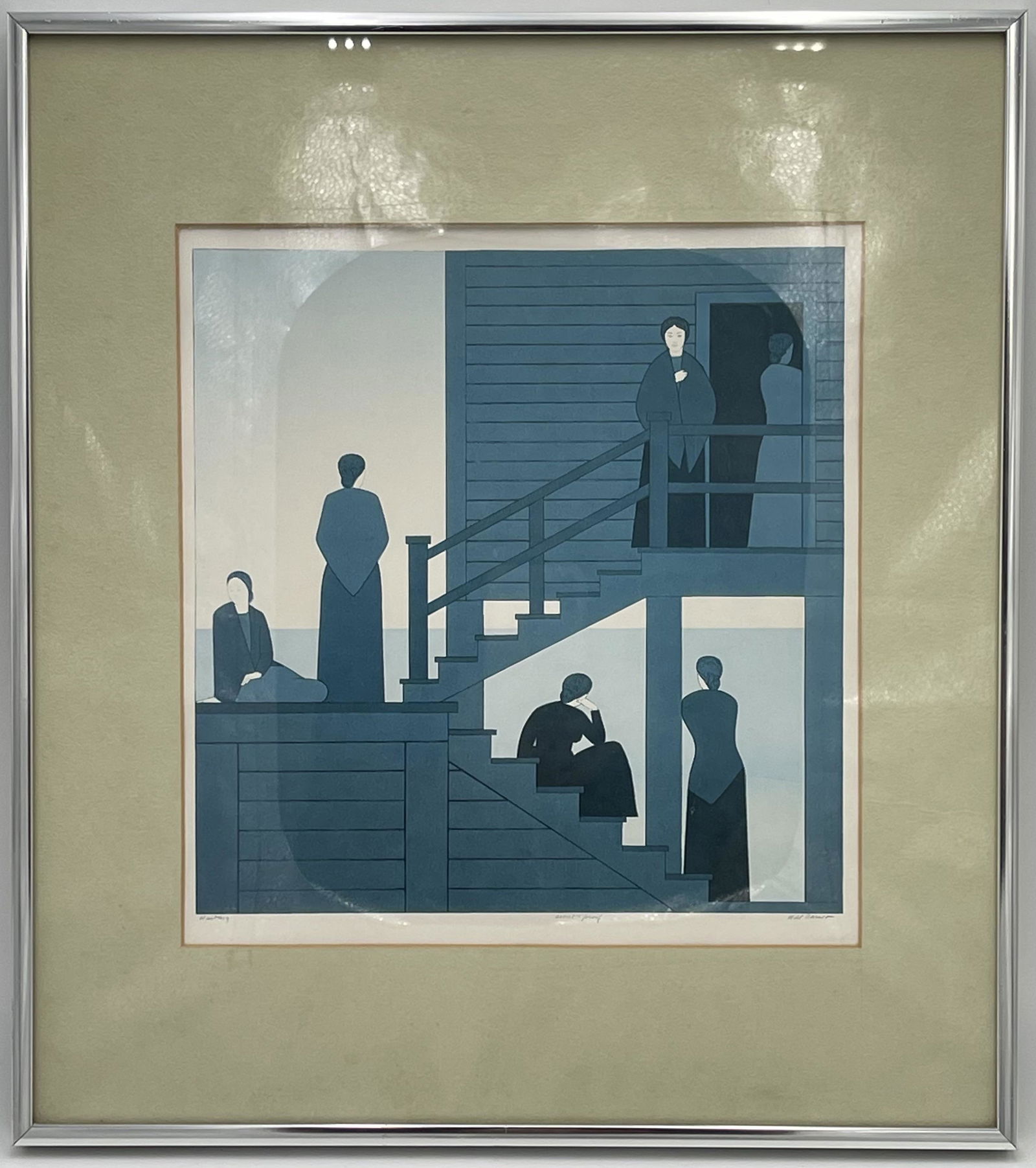 Will Barnet AP "Waiting" Matted and Framed (1 of 4)