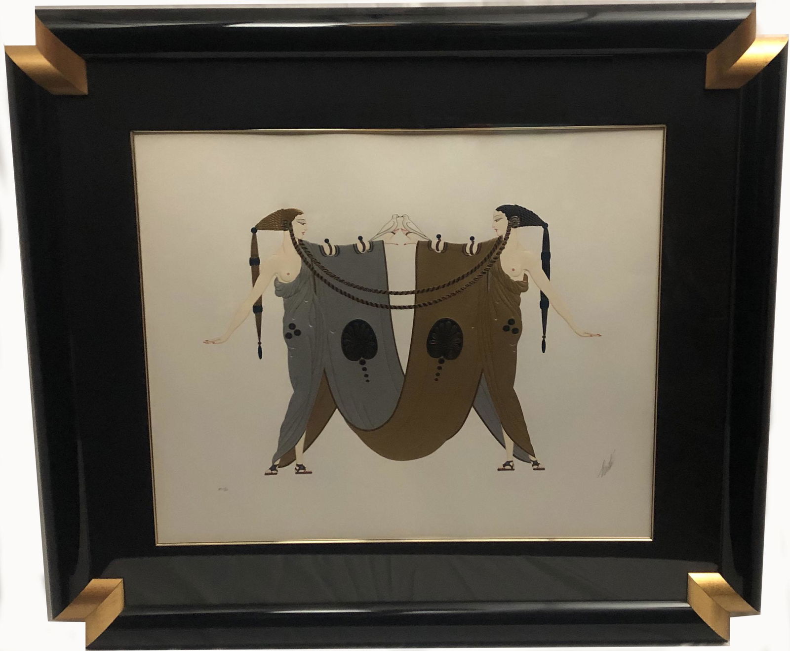 Erte "Sisters" Hand-signed/Numbered LE Serigraph; 14/60 (1 of 5)