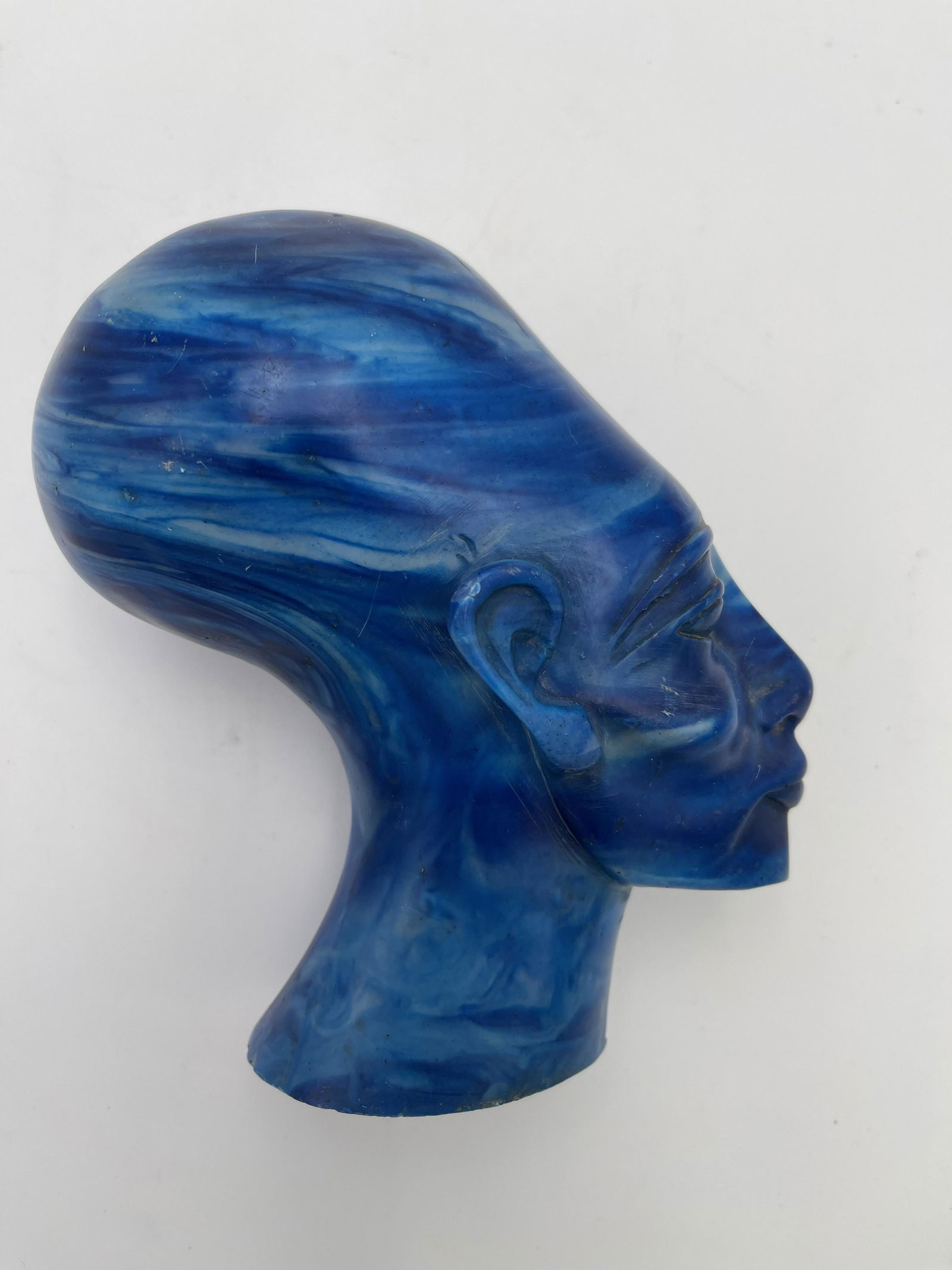 Blue Marble African Bust 7"H (1 of 4)