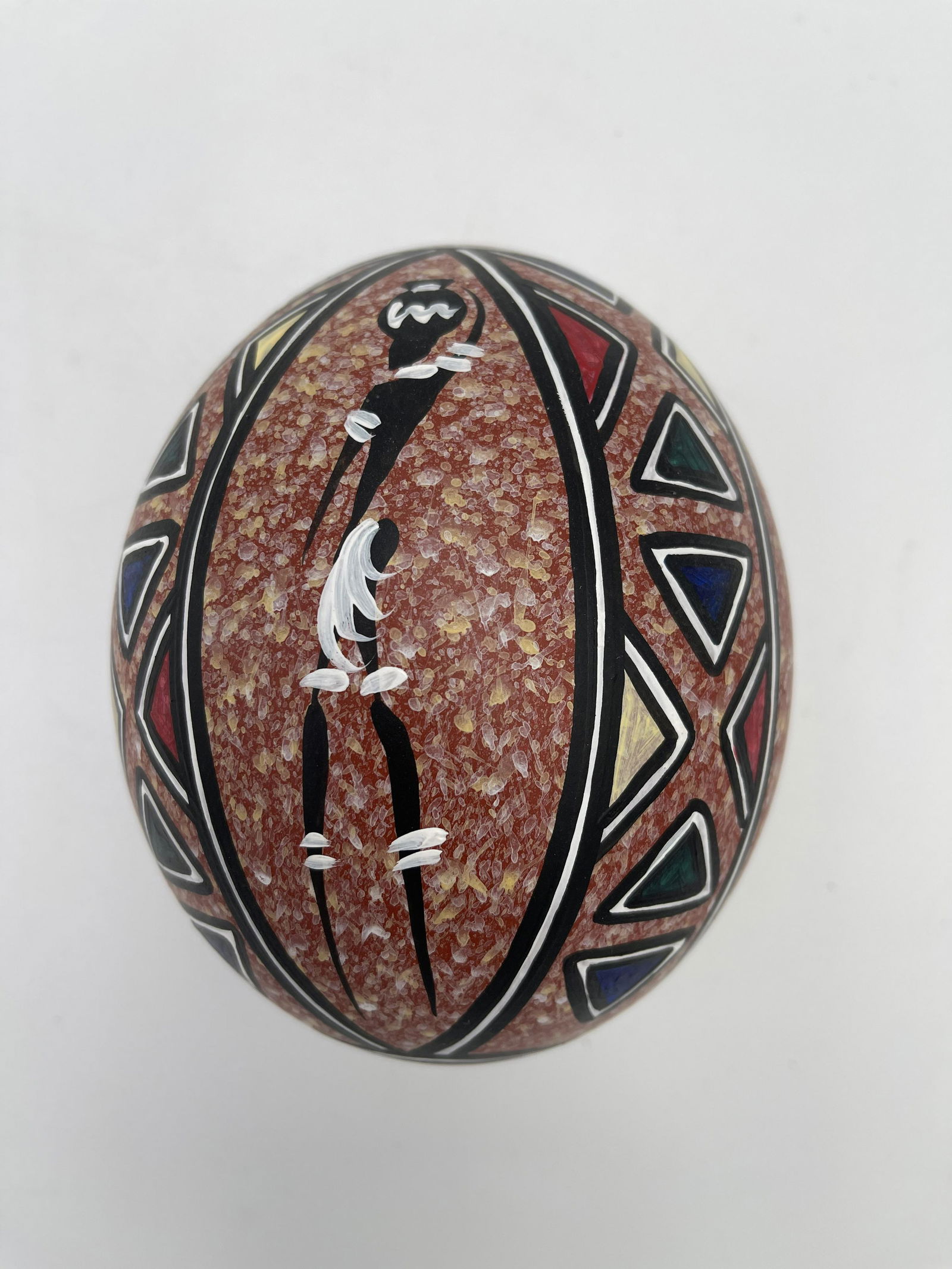 Hand-painted 6" Osterich Egg from Cape Town (1 of 3)