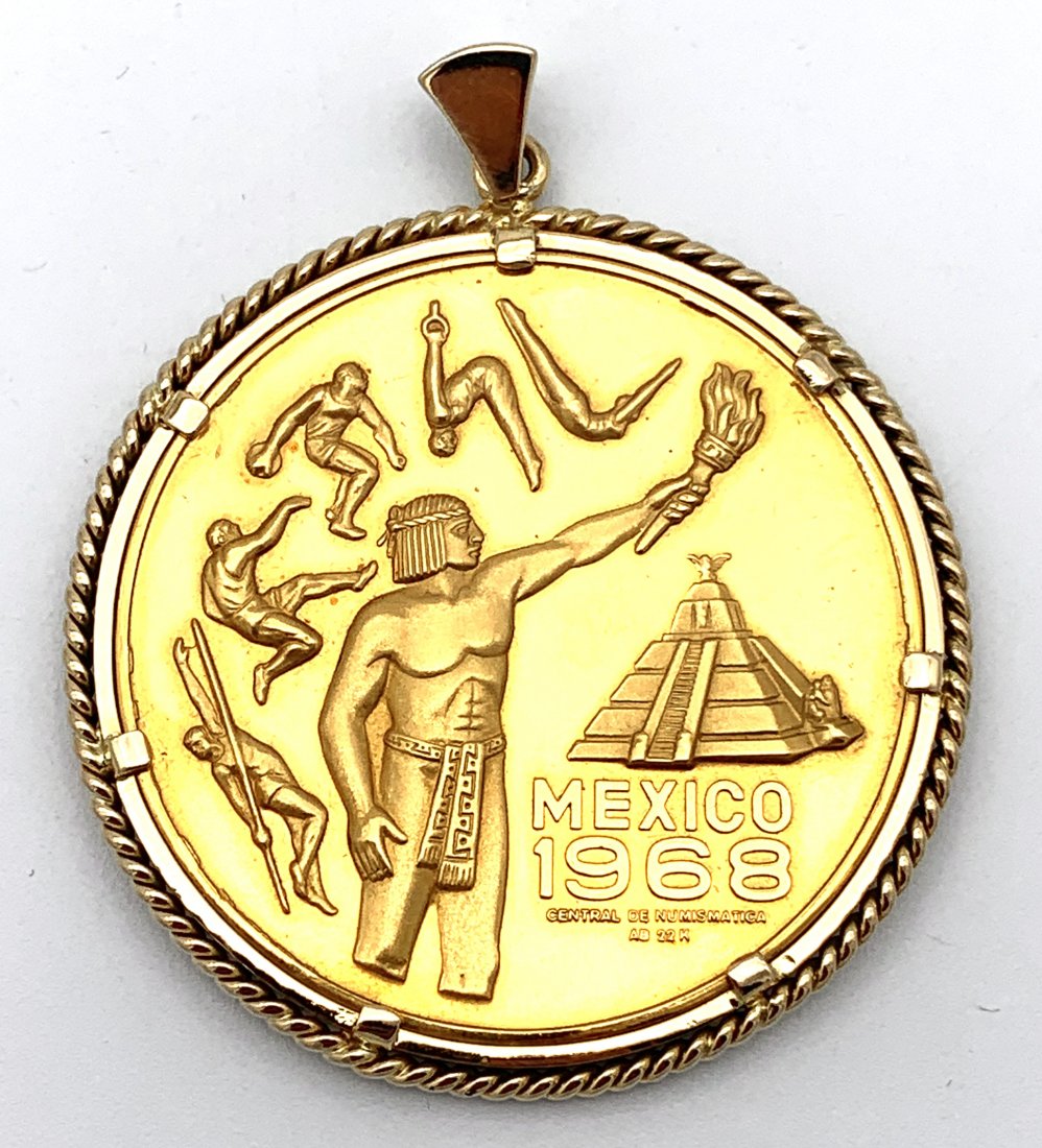 22kt Gold Rare 1968 Mexico City Olympics 22k Gold Medal (1 of 2)