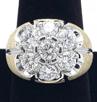 Multi Diamonds 14K Gold Mens Ring (1 of 5)