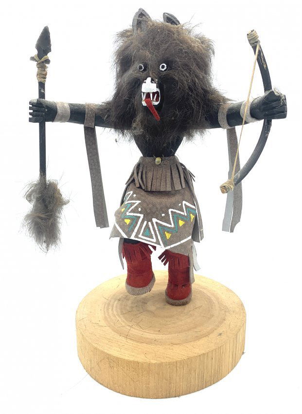 Navajo Wolf Kachina Doll signed F Yazzie (1 of 3)