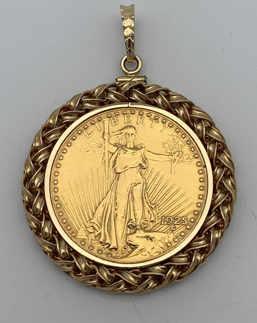 1925 American Eagle Coin 14k Gold with Bezel (1 of 5)