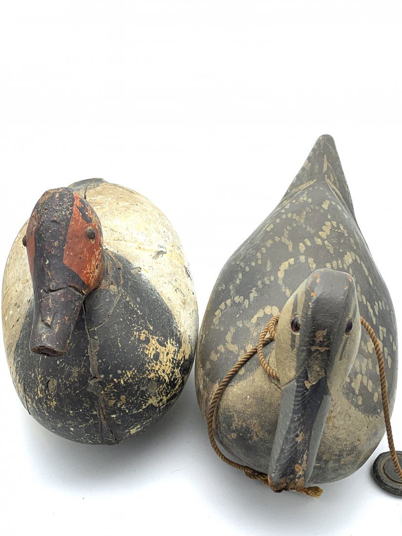 2 Hand Painted Wood Carved Duck Decoys (1 of 7)