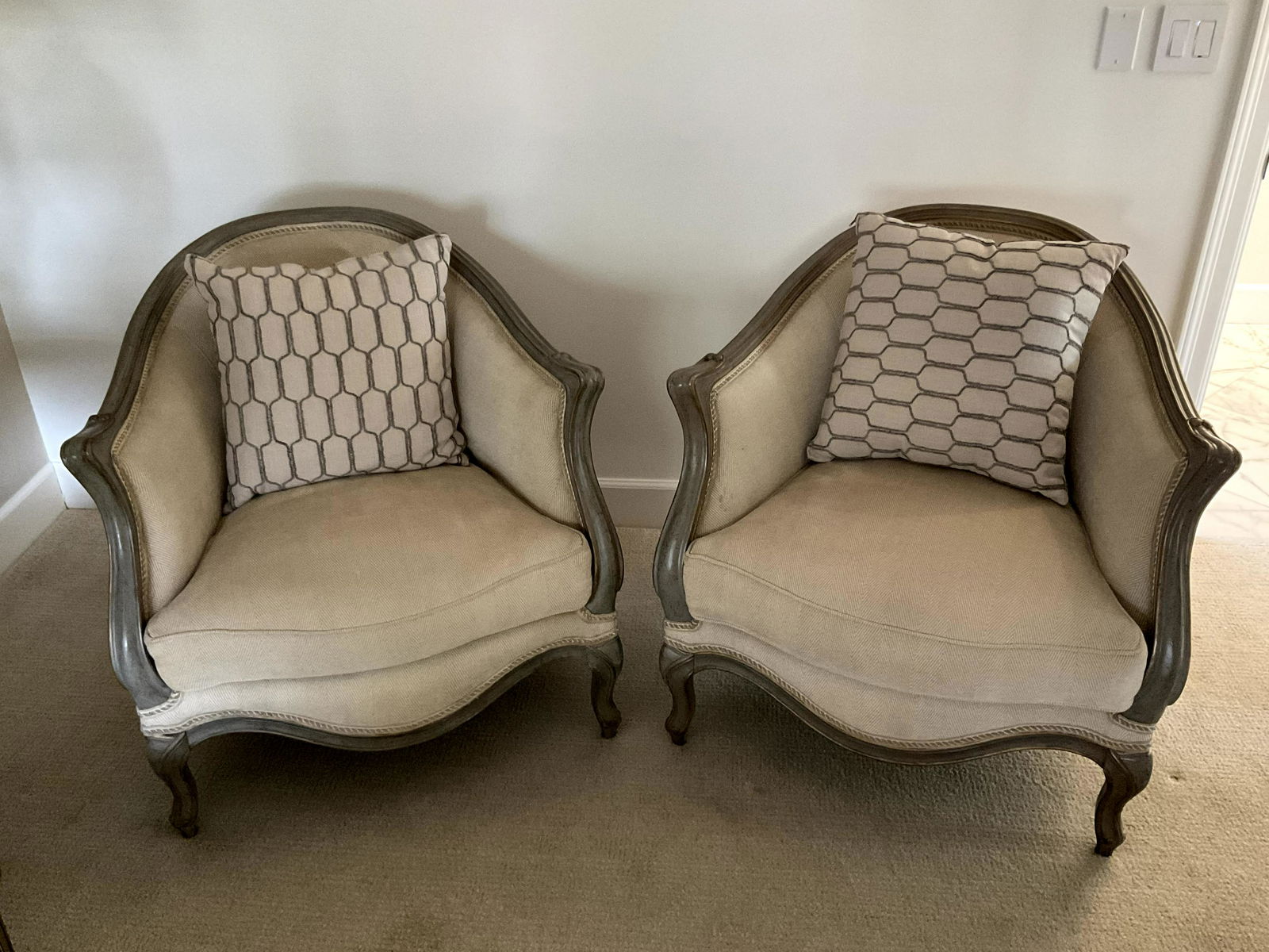 Pair of Caracole Le Chaise Armchairs (1 of 4)