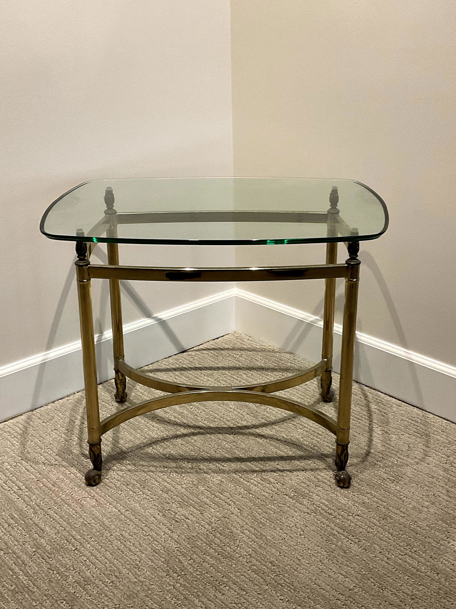 Vintage Brass Side Table (1 of 4)