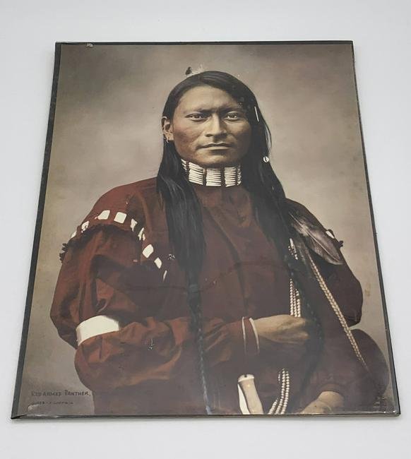 "Red Armed Panther or Red Sleeve" Photo: From "The Huffman Pictures" Collection an Image of the Red Armed Panther or Red Sleeve, Cheyenne scout 1879. ~ 14Â” tall x 11Â” wide. From the estate of a prominent Beverly Hills collector. THIS