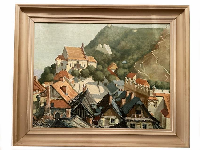 BJ? Zielinjki-Kazimerz - Wisla Original Oil 23 x 18 (1 of 4)