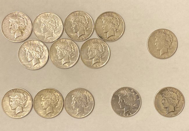 Silver Peace Dollar Lot (13pc) (1 of 3)