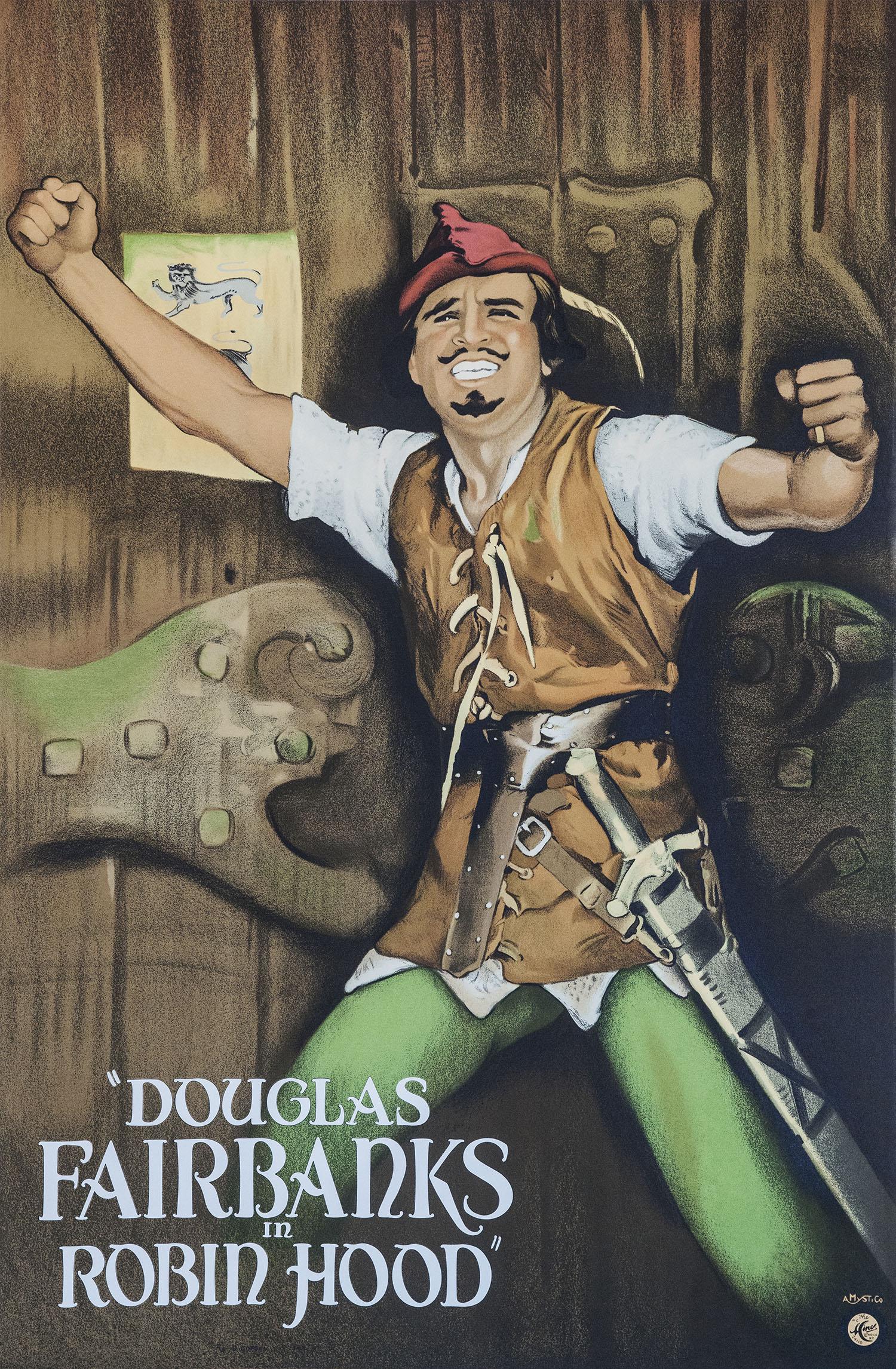 Robin Hood Hollywood Poster: Robin Hood Hollywood Poster; Hand Pulled Lithograph (AFI 100 Amercian Movie Poster ClassicsÂ”)Categories: Art of the Movies, Action / Adventure, Drama, View All Art of the Movies Tags: Brown, Green