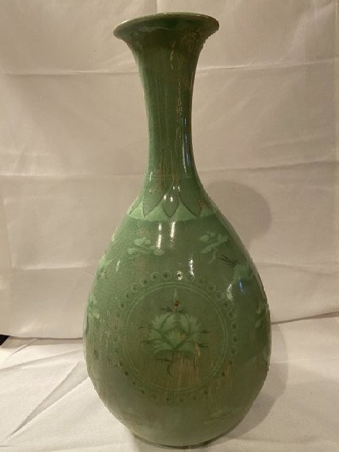 Asian Collectible Vase Flowered Bud Vase (1 of 3)