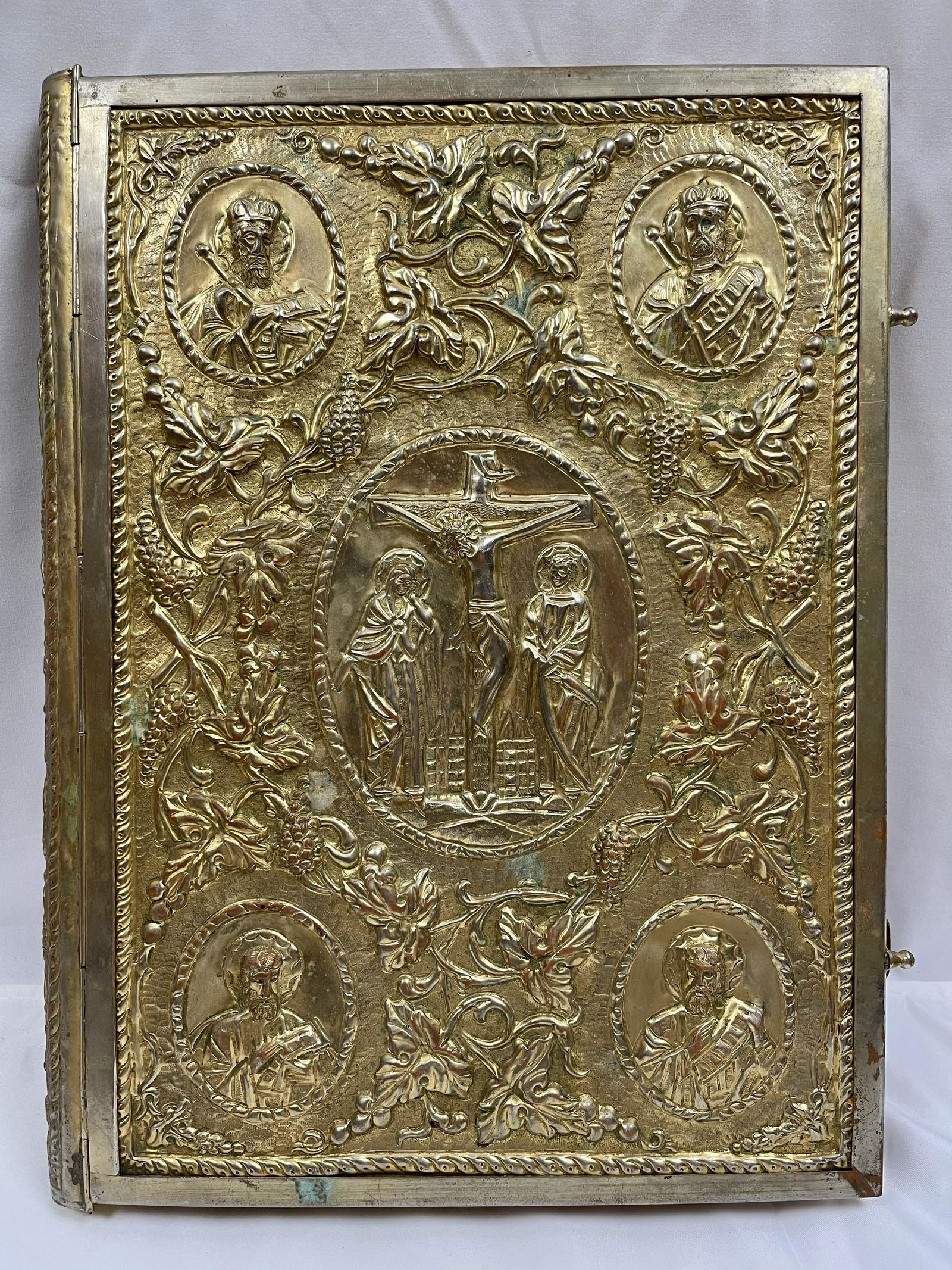 Gold/Silver Plate Embossed Greek Orthodox Metal Cross (1 of 6)