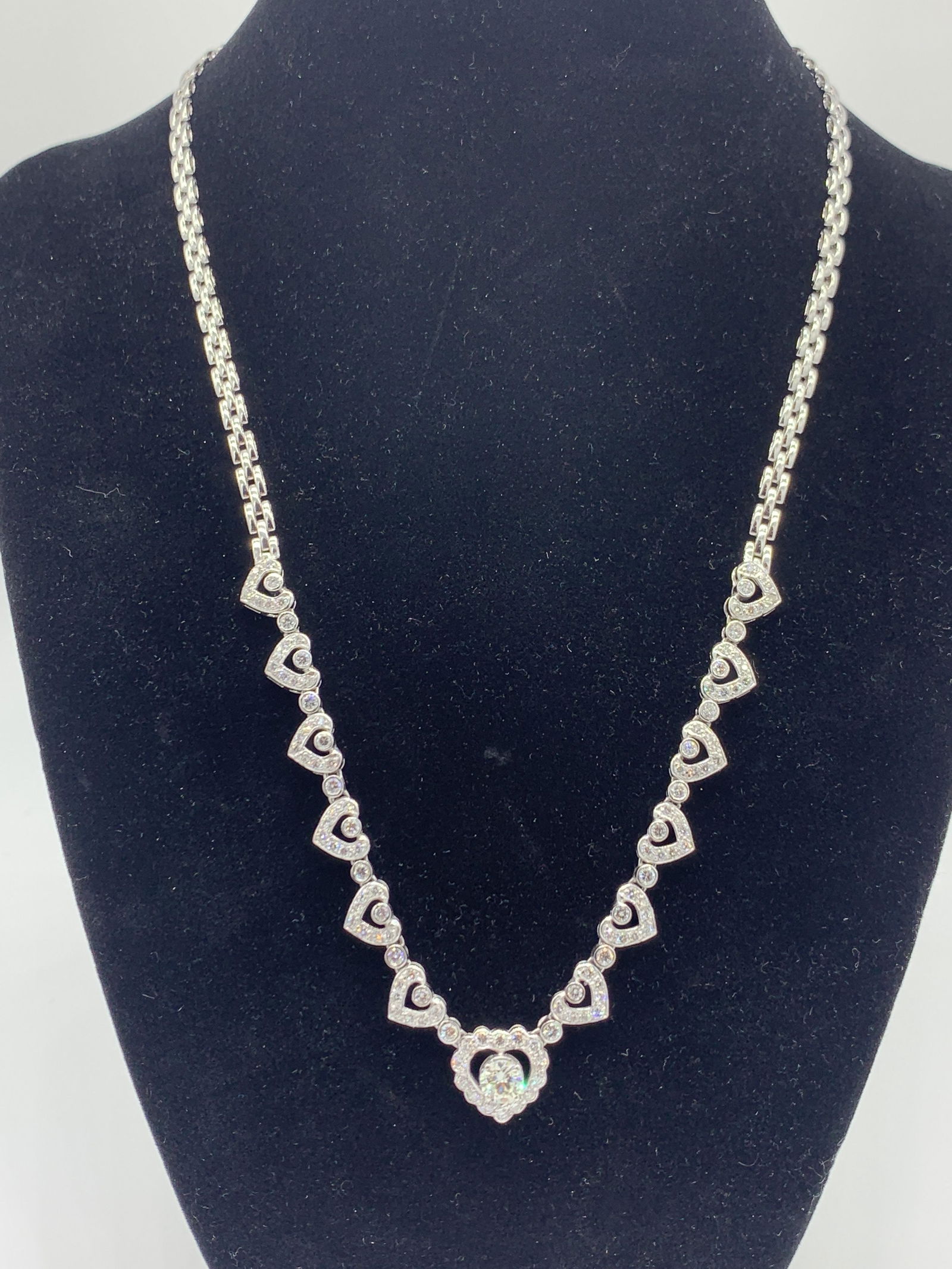 18kt White Gold Multi Diamond Necklace (1 of 4)