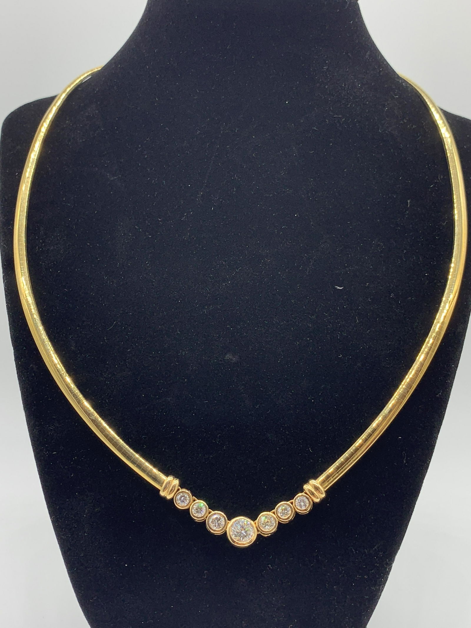 14kt Yellow Gold Multi Diamond Choker (1 of 3)