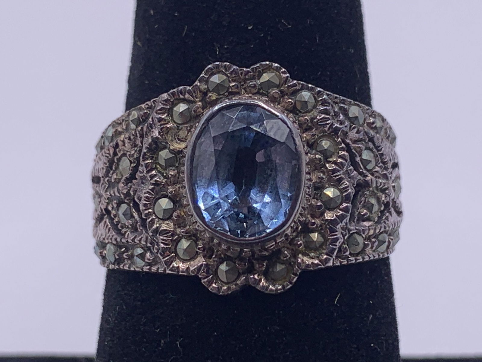 Sterling Silver and Aquamarine Ring (1 of 3)