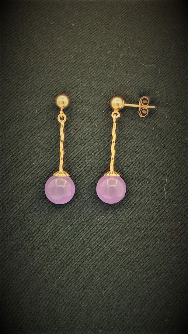 14k Gold Amethyst Earrings (1 of 2)