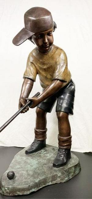 Auguste Moreau Bronze Golfer Boy Sculpture/Statue (1 of 3)