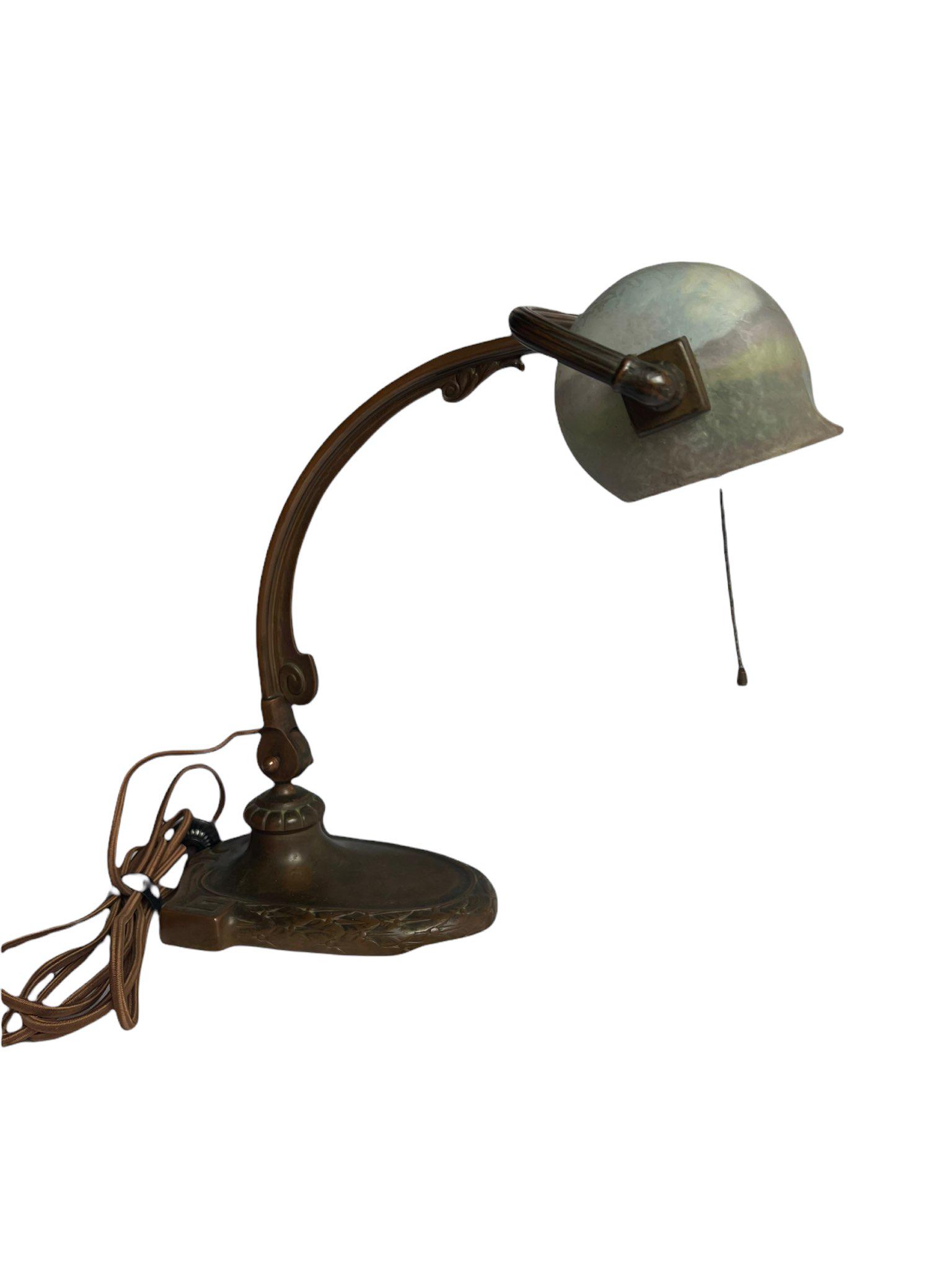 Handel ART GLASS Reverse Oblong Piano Lamp (1 of 9)