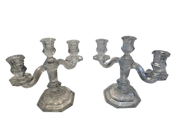 Baccarat Crystal "Regence Three Lights" Pair Candelabra (1 of 2)