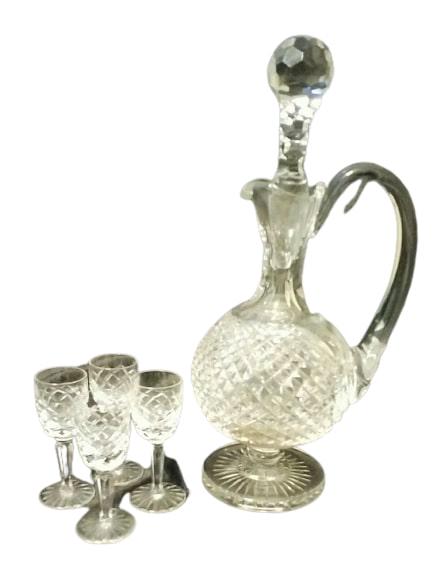 Waterford Crystal Prestige Footed Decanter w/4 Cordials (1 of 5)
