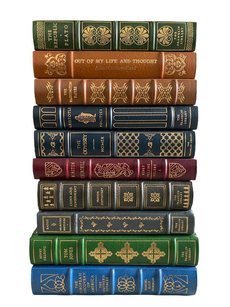 Leather Bound Collection of  Books  - Lot of Ten (10) (1 of 2)