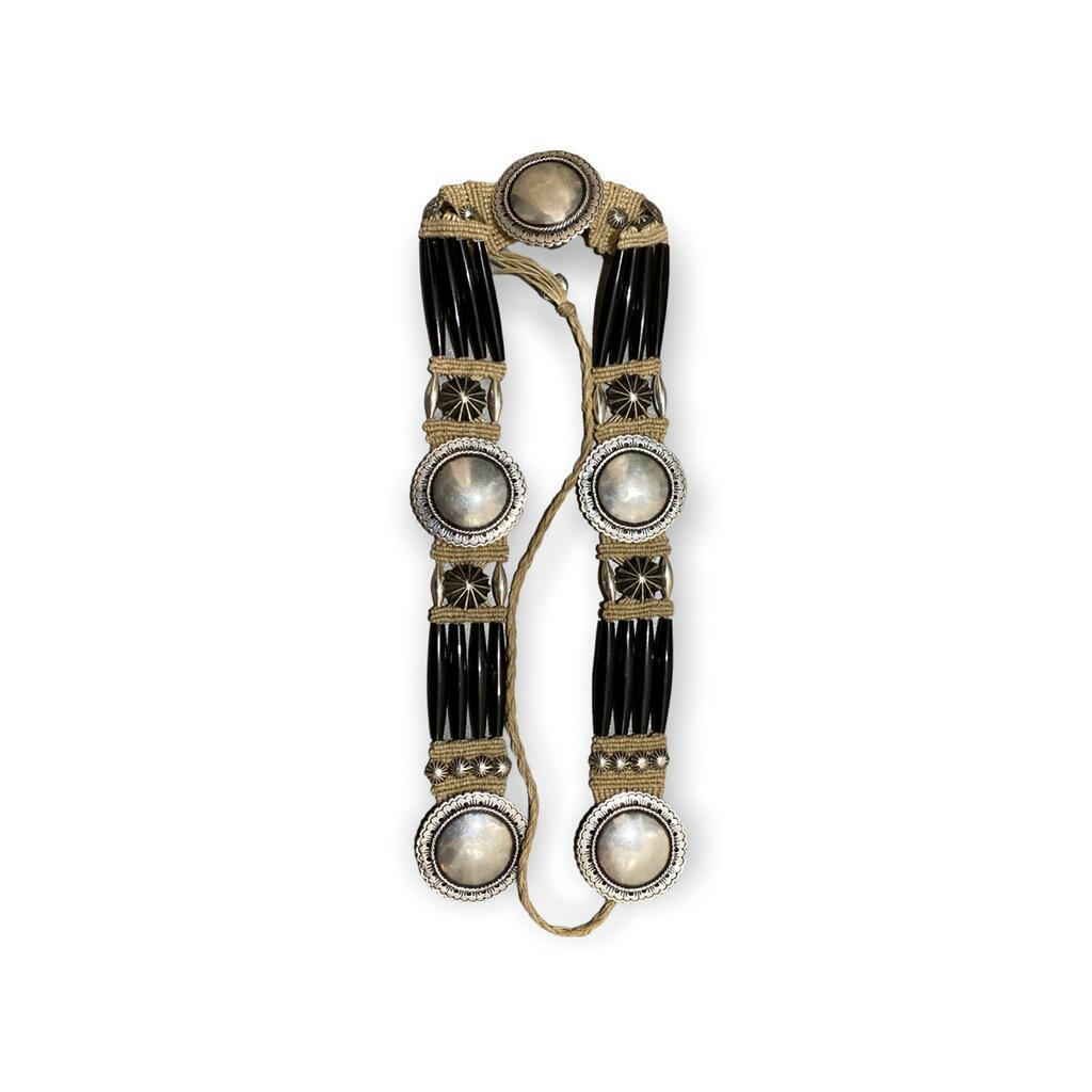 Doug / Mary Hancock "Mummy's Belt" Sterling Silver 5pc Concho Belt (1 of 3)