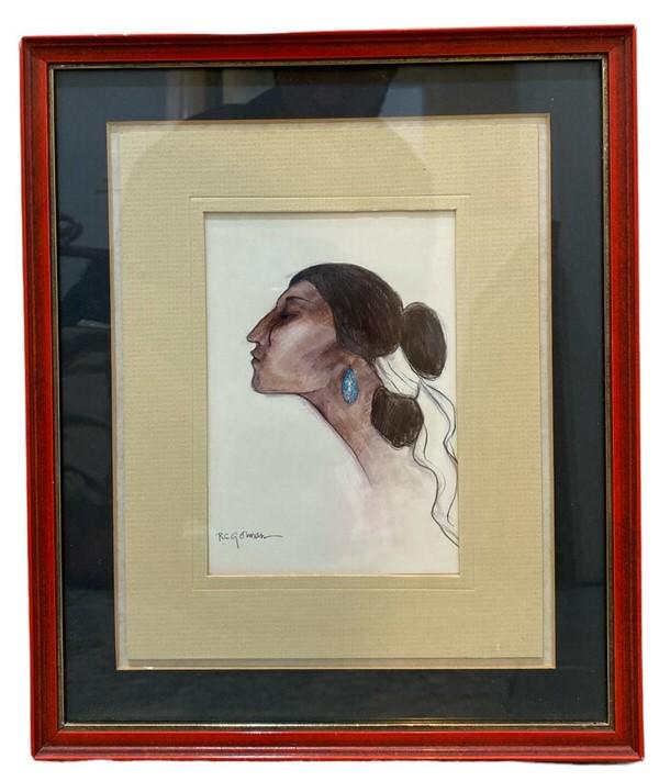 R.C. Gorman - Signed Navajo Print "Angelina" (1 of 3)