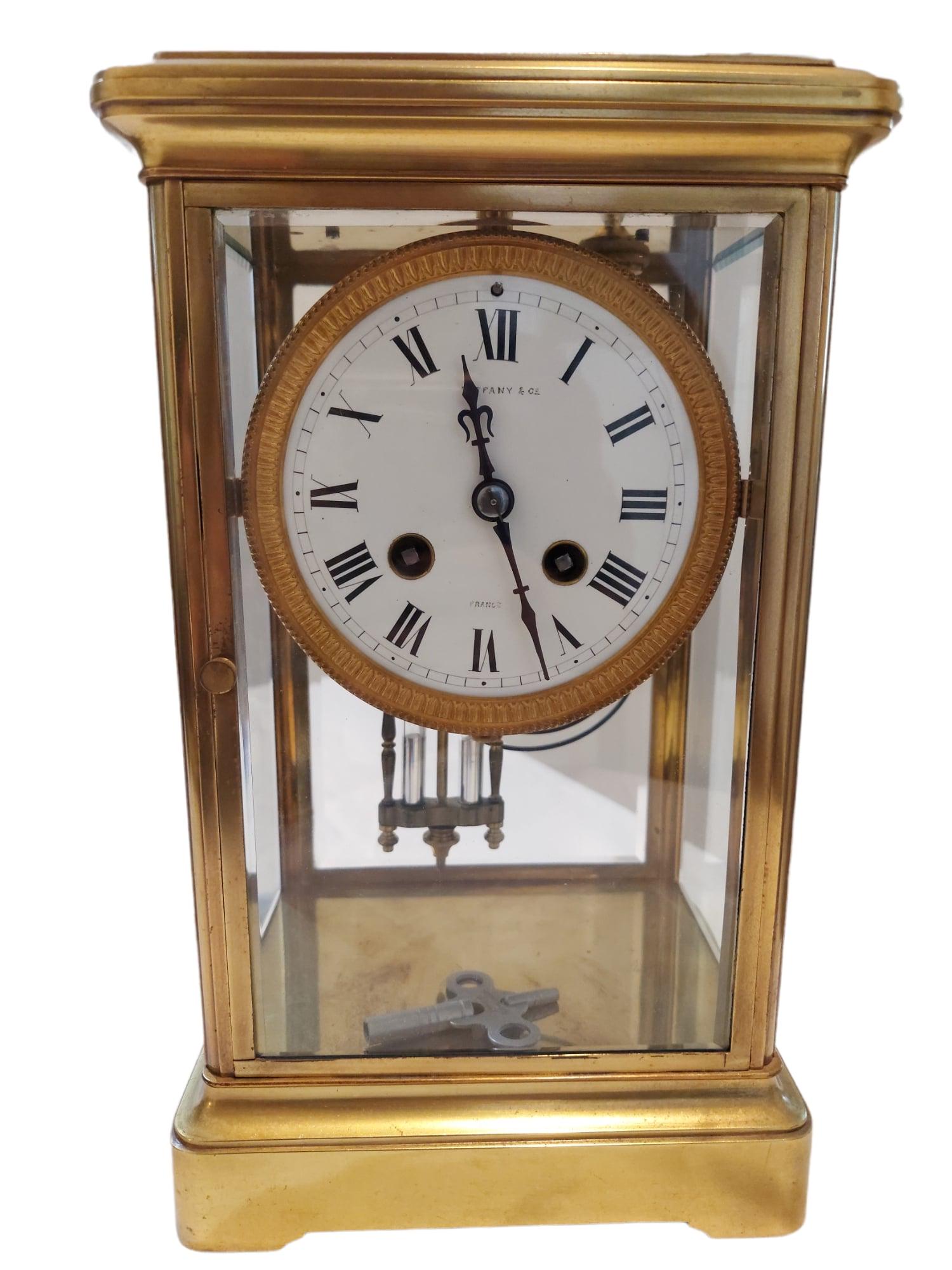 Tiffany & Co. - German Brass Regulator Mantel Clock (1 of 7)