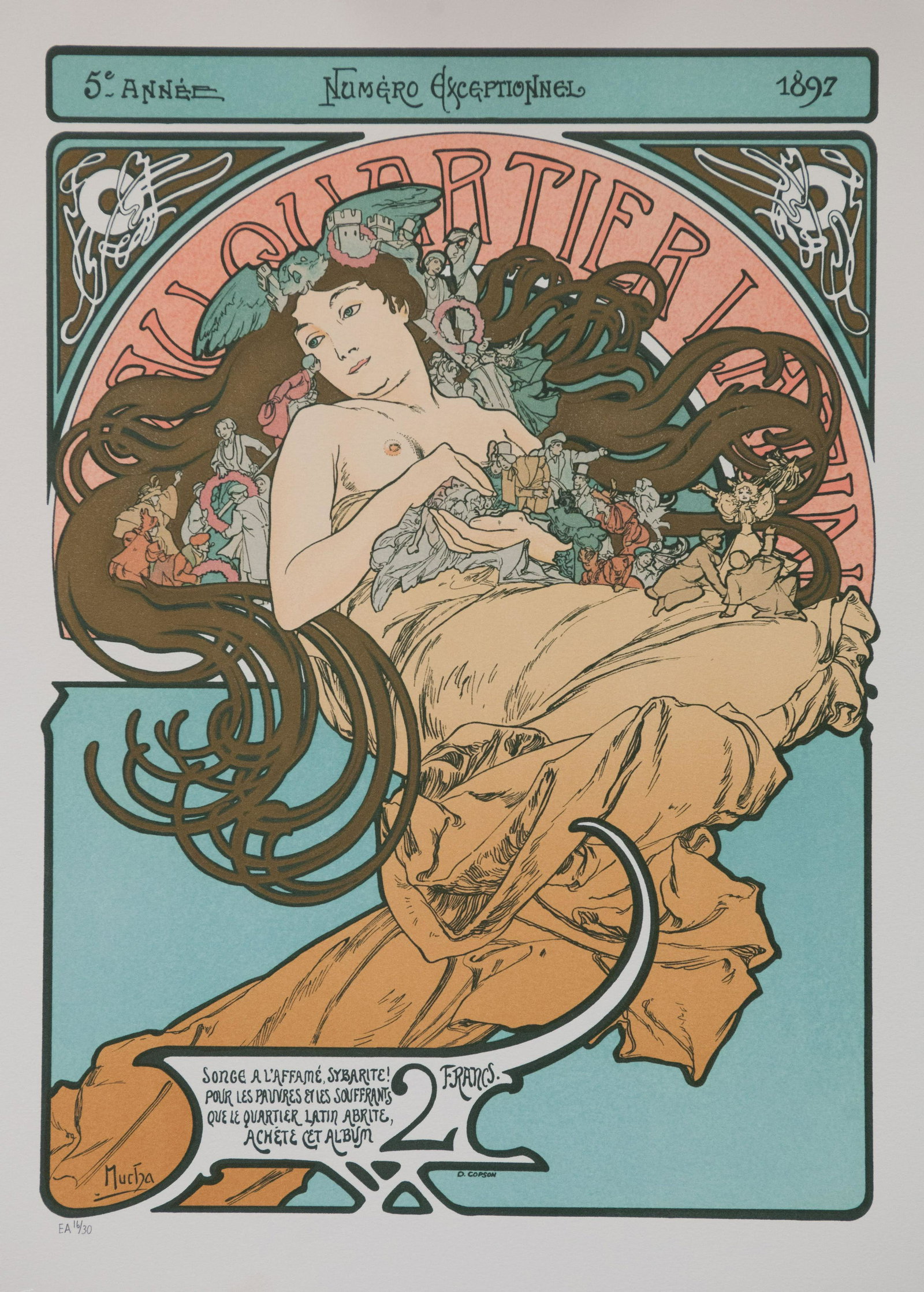 Au Quarter Latin, Alphonse Mucha (1 of 1)