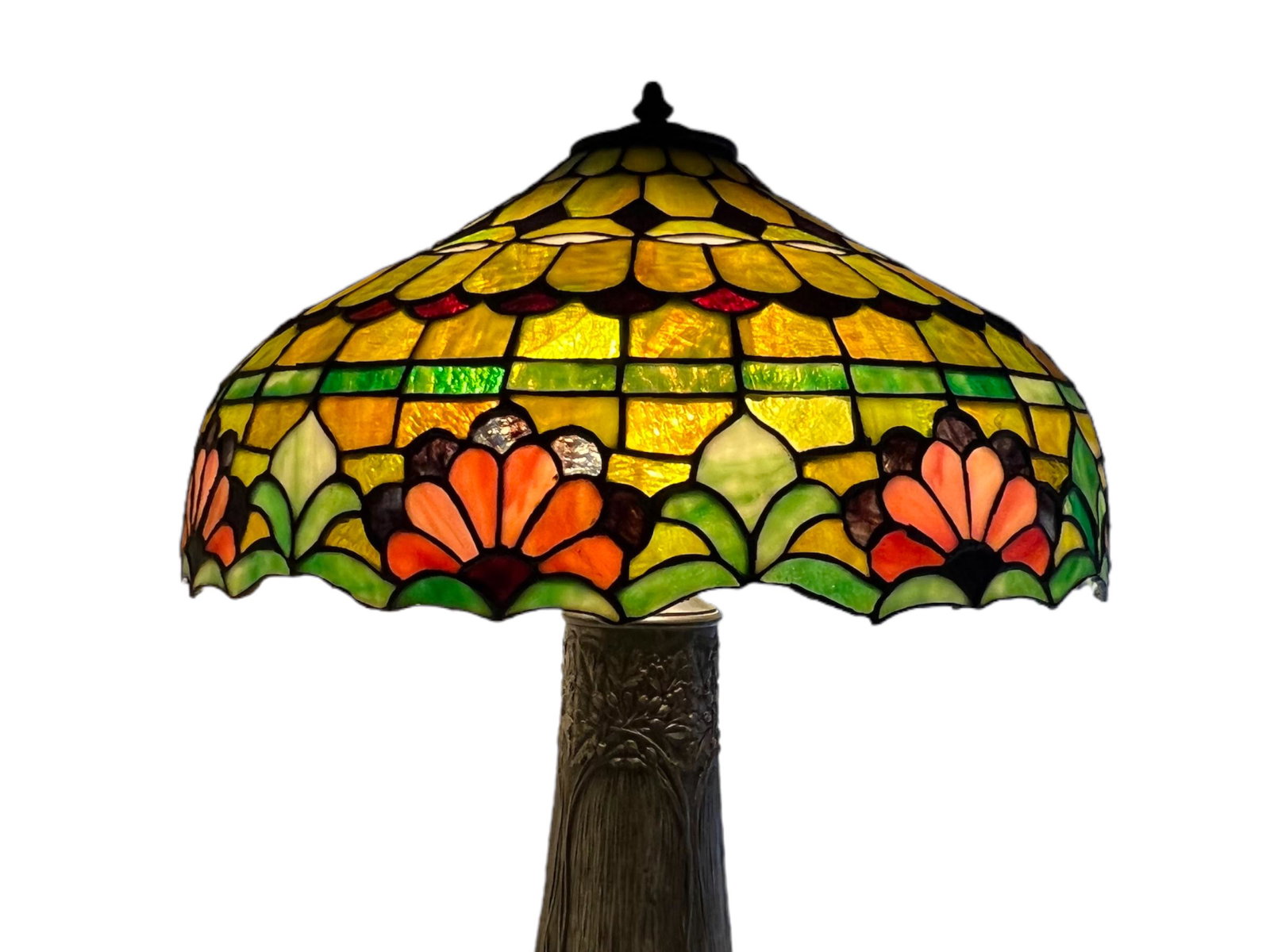 Bradley & Hubbard 25" Leaded Art Glass Table Lamp (1 of 5)