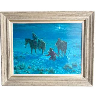 Clark Kelley Price - Oil on Board "Night Recon" (1 of 1)