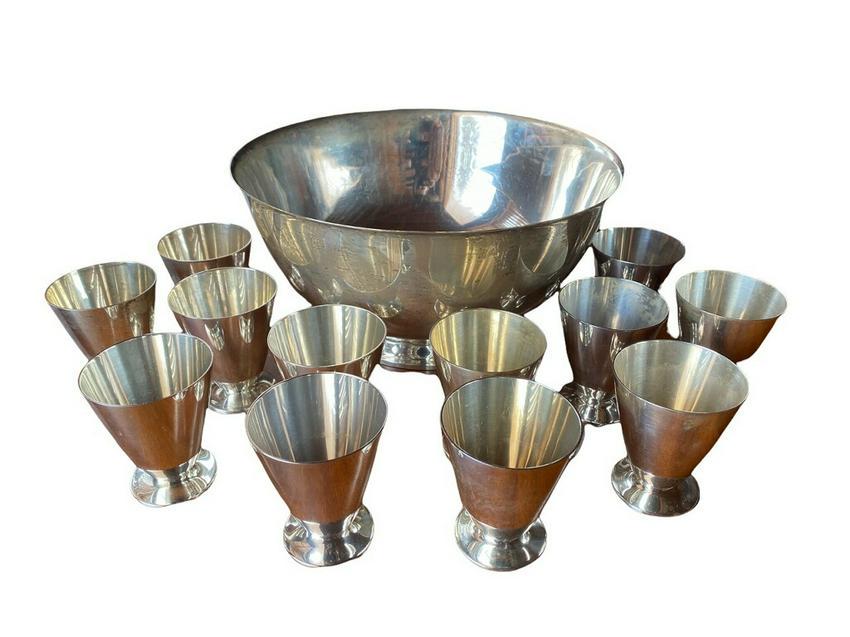 Tiffany & Co. Sterling Silver Paul Revere Bowl w/ Cups and Ladle (1 of 13)