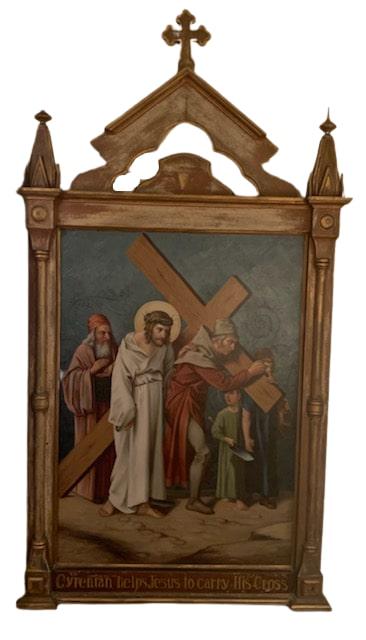 The 5th Station of the Cross - Catholic Church Antiquity: The Stations of the Cross or the Way of the Cross, also known as the Way of Sorrows or the Via Crucis, are a time-honored Catholic devotion. Every Catholic church contains images of 14 stations. These