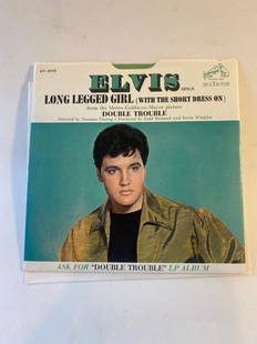 Elvis Presley "Long Legged Girl" 7" 45 RPM Vinyl EP 1967: Elvis Presley "Long Legged Girl" 7" 45 RPM Vinyl EP 1967- A side track say from Metro-Goldwyn-Mayer picture "Double Trouble". 3 lines instead of 2. Side 1 - Long Legged Girl (With The Short Dress On)