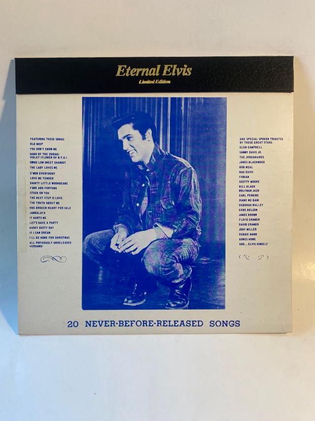 Elvis Presley "Eternal Elvis" Limited Edition Red Vinyl 1978: Elvis Presley "Eternal Elvis" Limited Edition Red Vinyl 1978 - This copy has the black band with gold lettering on top. 20 never before-released songs by Various Artist like Sammy Davis Jr., Fabian, W