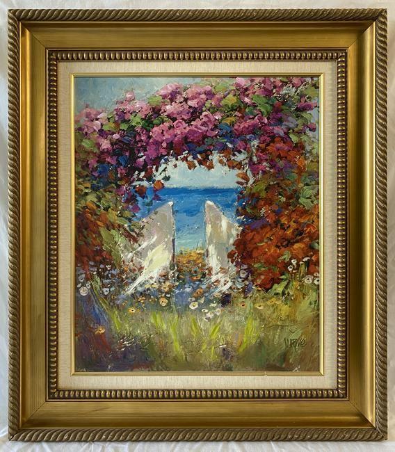 "Gateway" by Marko Mavrovich w / COA: "Gateway" by Marko Mavrovich; 2005. GiclÃƒÂ©e in color on canvas with hand embellishment. Signed in ink. From the numbered proof edition of 240 (45 artist's proofs, 45 European artist's proofs, 45