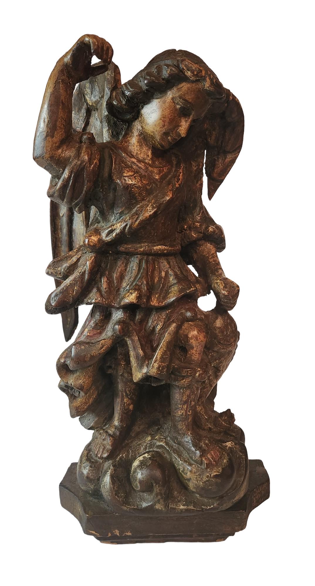 Wooden Sculpture of St. Michael the  Archangel (1 of 6)