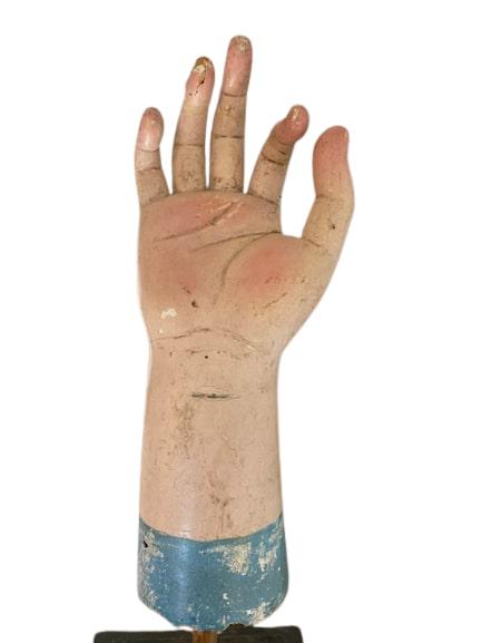 19th Century Mexican Carved Hand on Base (1 of 5)