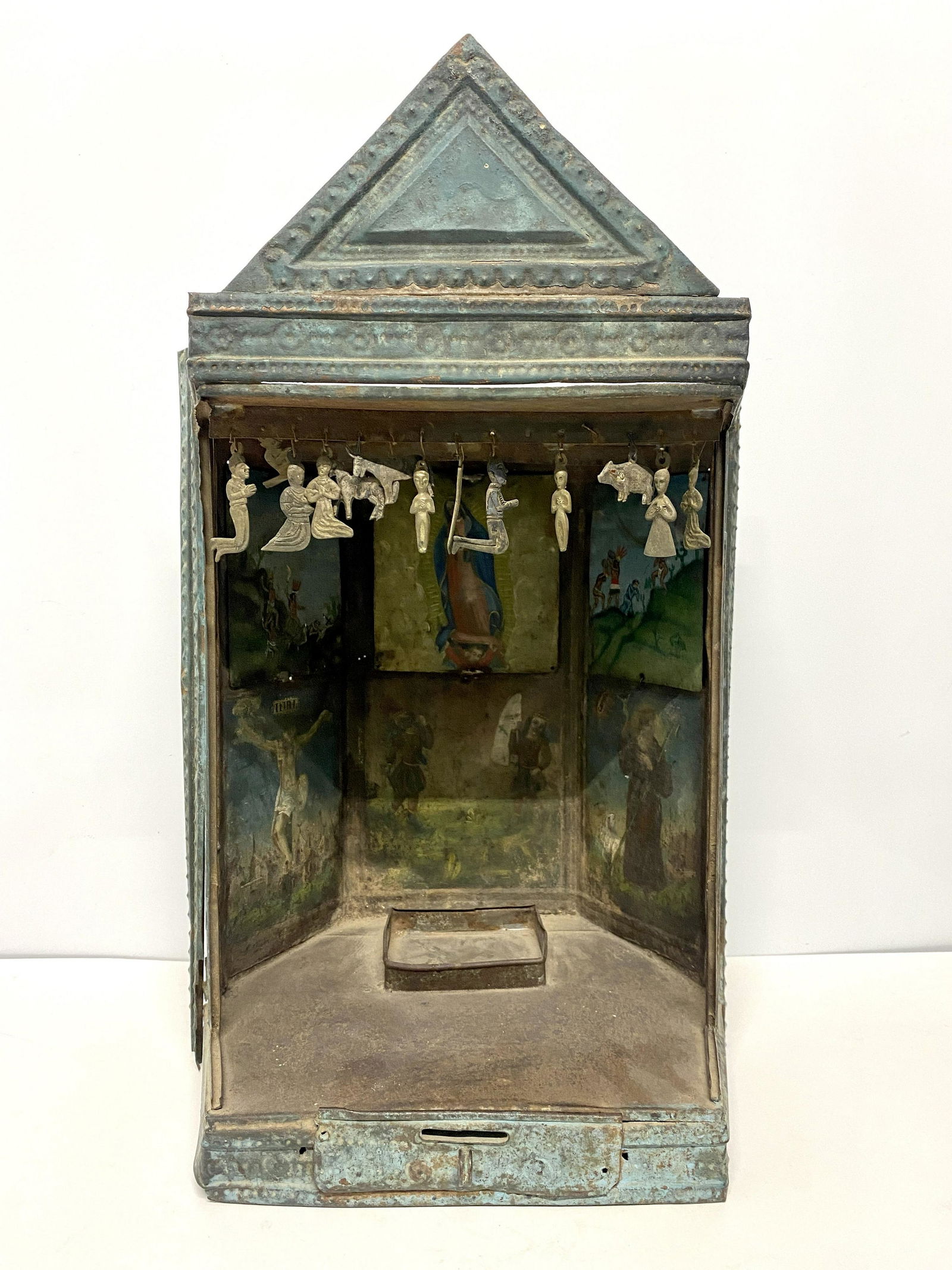 Mexican Tin Santos Painted Nicho (1 of 5)
