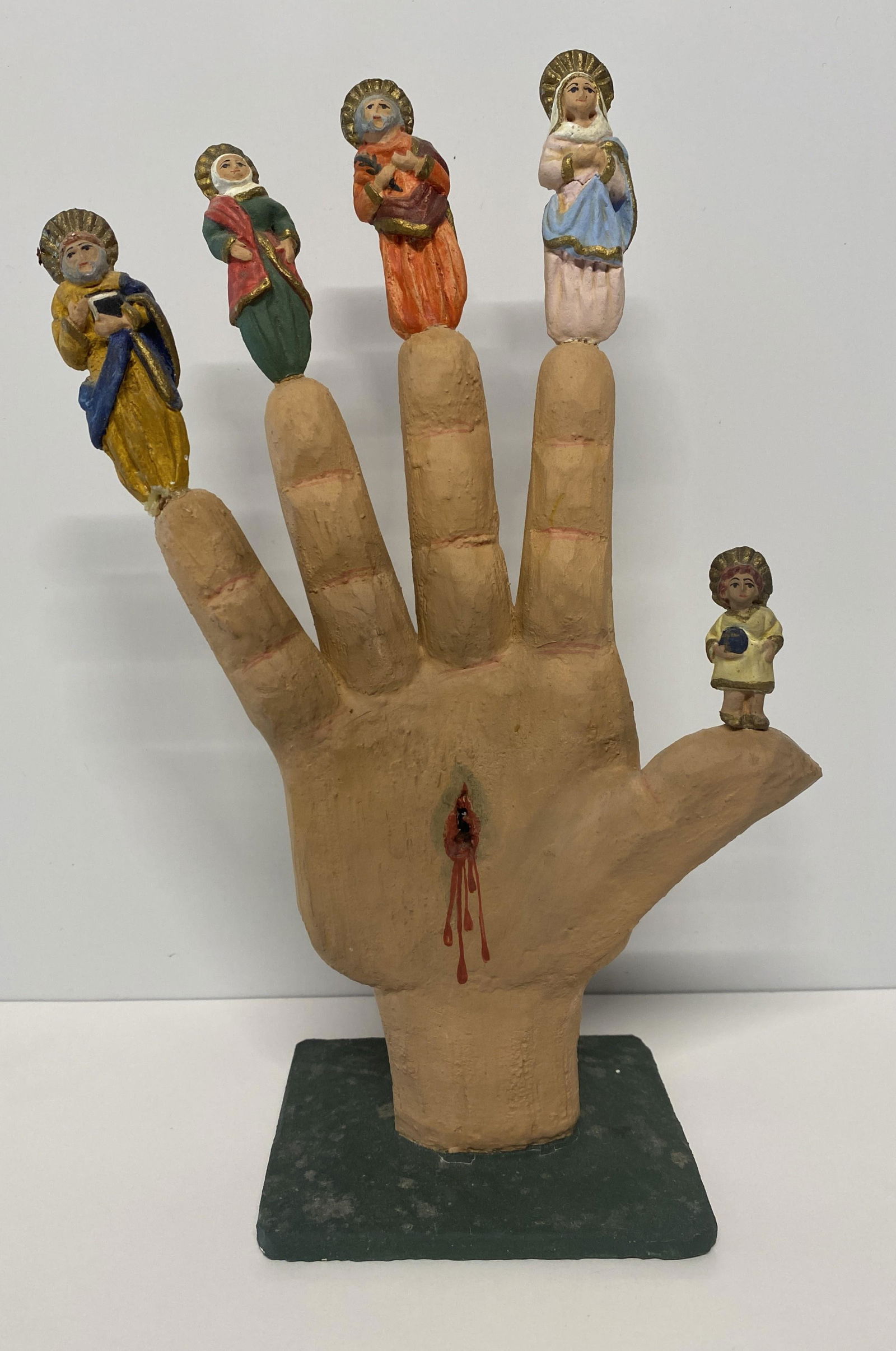 Spanish Colonial "Omnipotent Powerful Hand" Wood Carving (1 of 5)