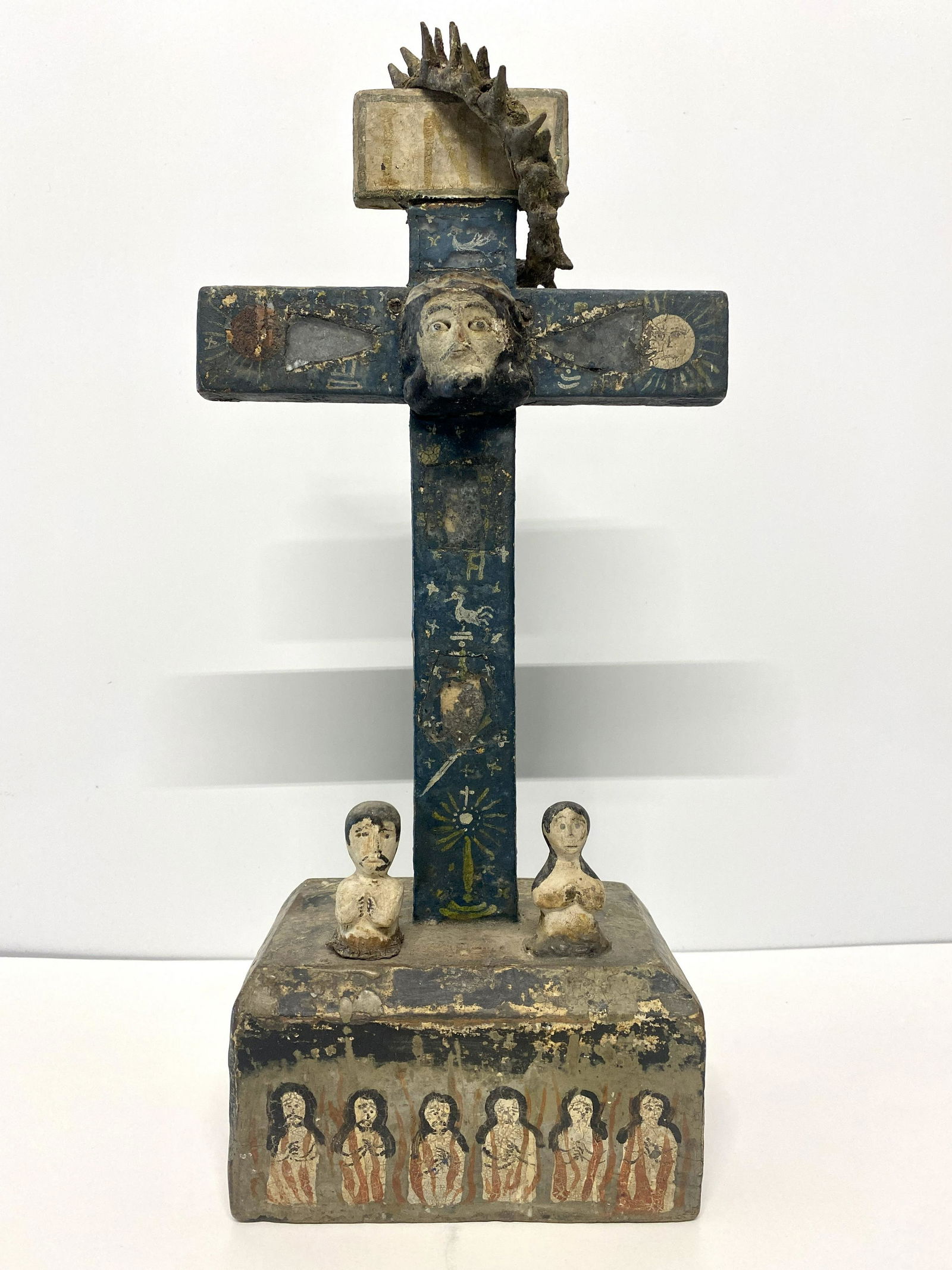 Spanish Colonial Hand Carved Wooden "Cross of Christ" (1 of 6)