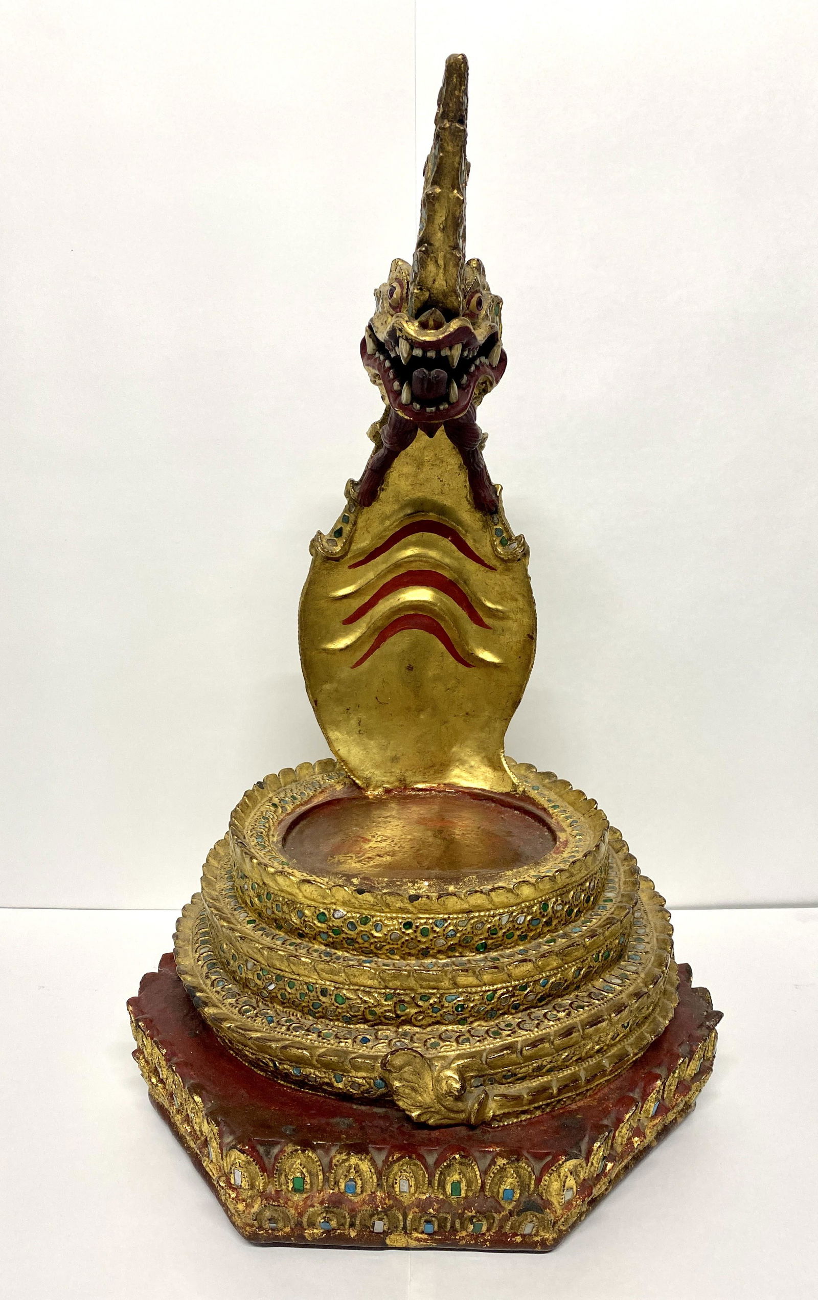 Phaya Naga (Water Serpent) Laos Bronze Holder (1 of 6)