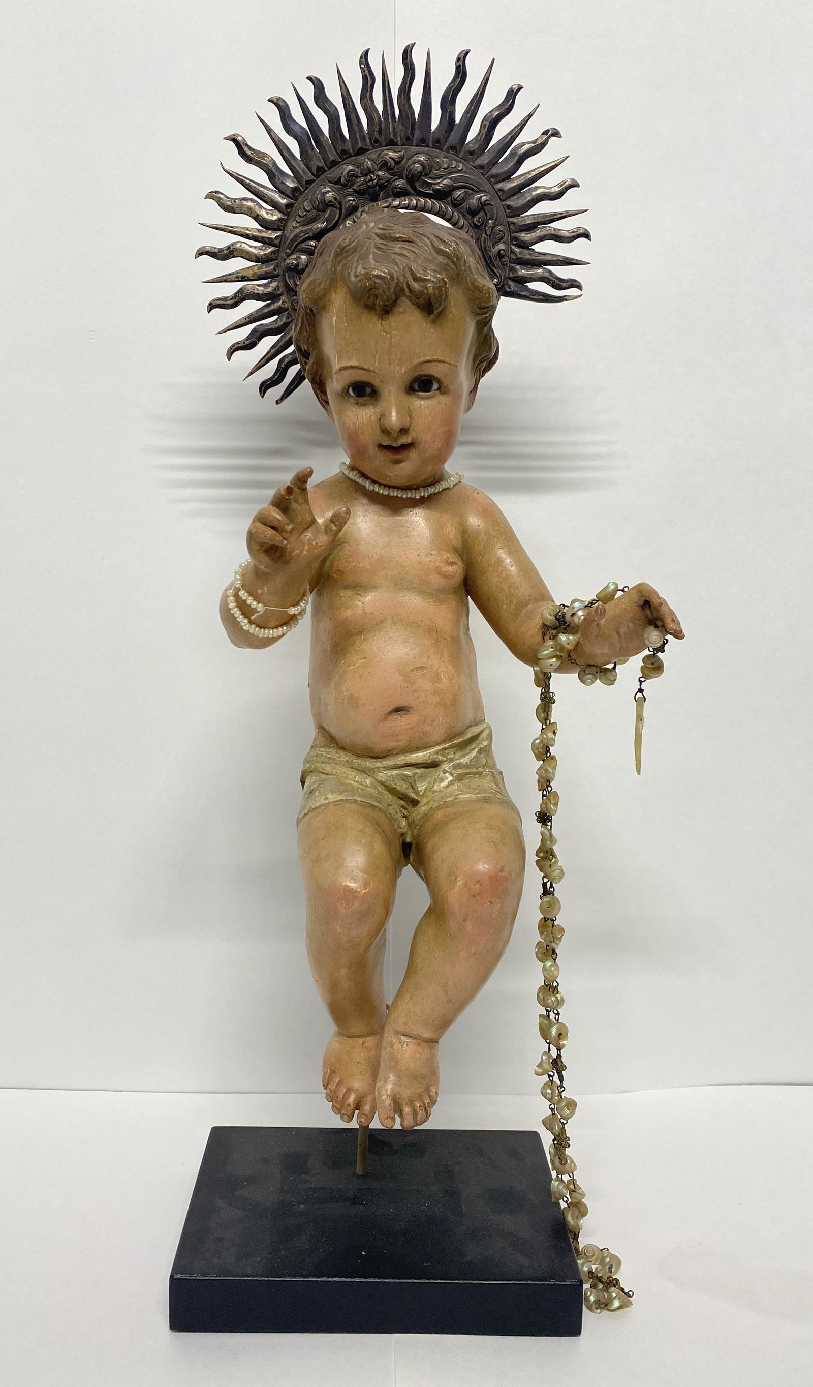 Spanish Colonial "Baby Jesus" of Wood/Polychrome (1 of 5)