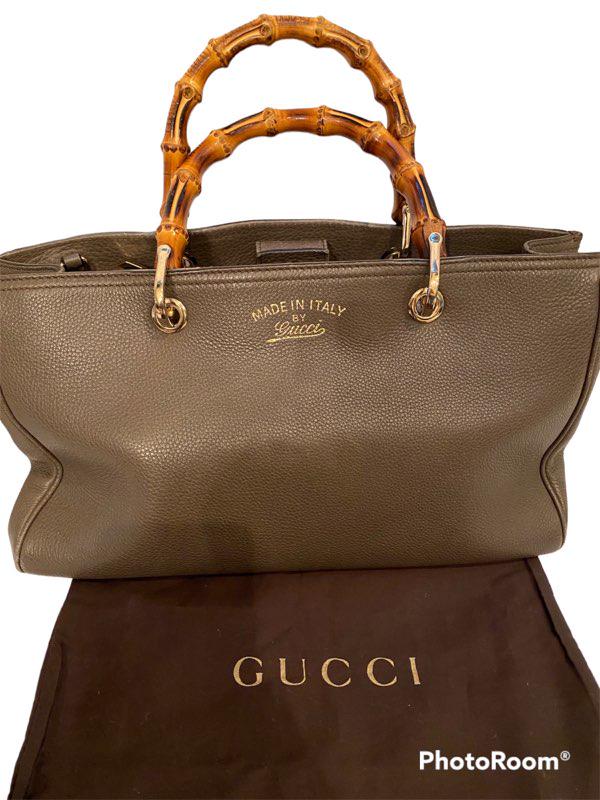 Gucci Bamboo Leather Shopper Tote (1 of 9)
