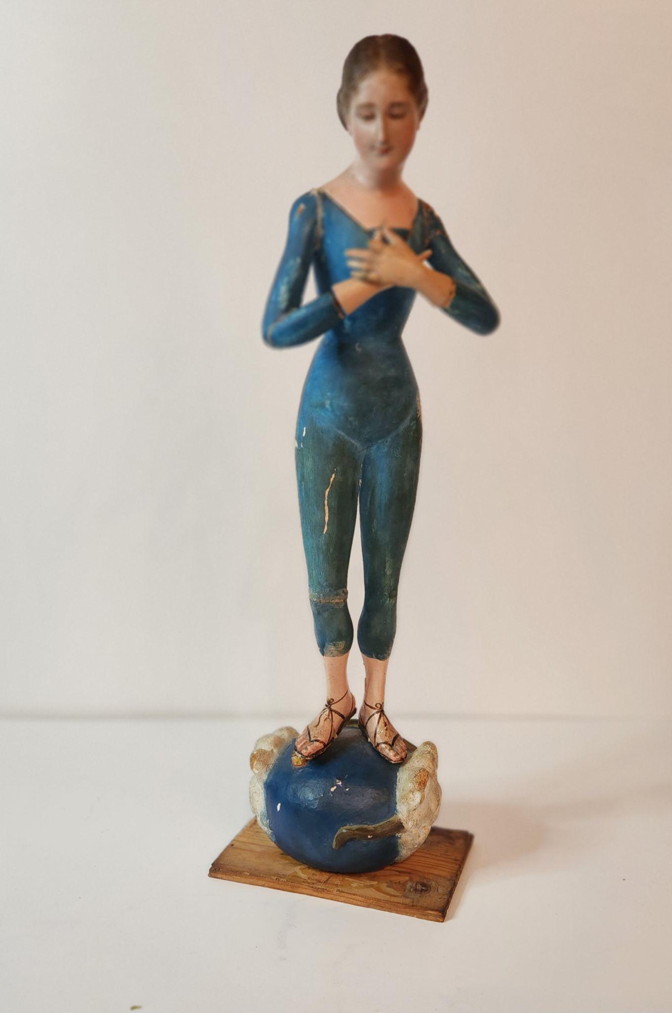 "La Immaculada" Virgin Mary Polychromed  Santos Figural Carving (1 of 10)